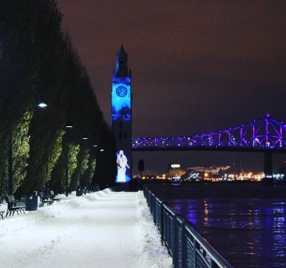 Cité mémoire, Quai de l’horloge, Vieux-Montréal, Photo de livinmtl (Instagram)